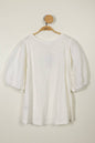 Mineral Washed Puff Sleeve Top