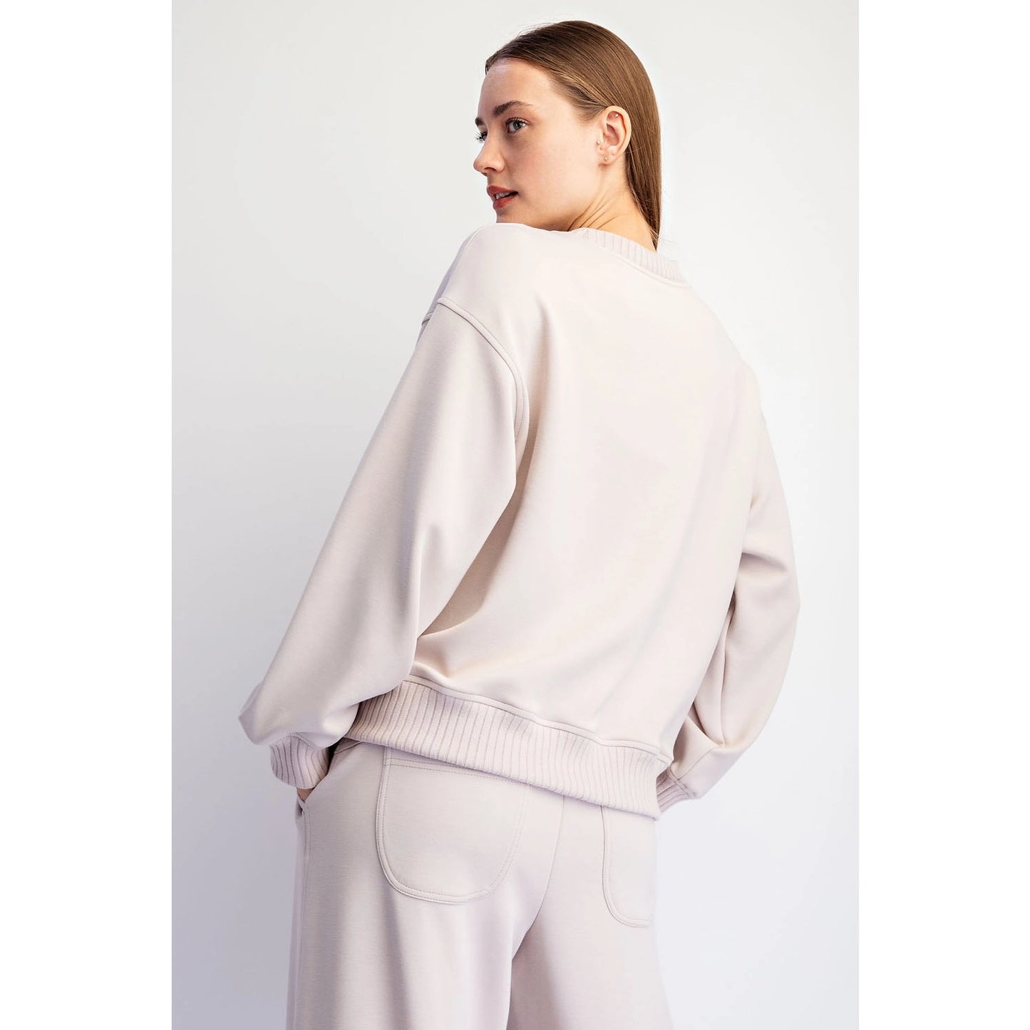 Modal Scuba Luxe Crew Neck Top