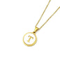 Round 18K Gold-plated Stainless Steel 26 Letters Necklace