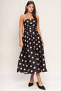 Polka Dot woven midi dress