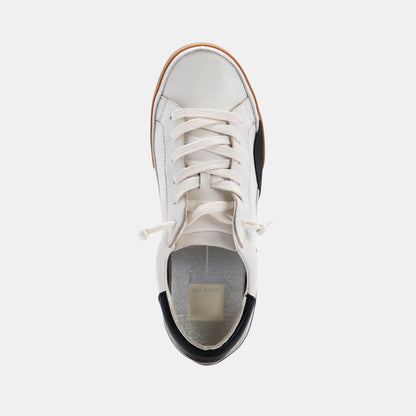 Zina Sneakers White Black Leather