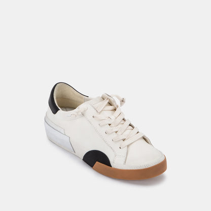 Zina Sneakers White Black Leather