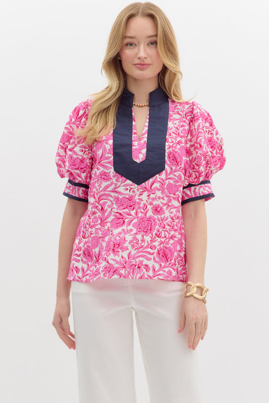 Puffed & Pink Top