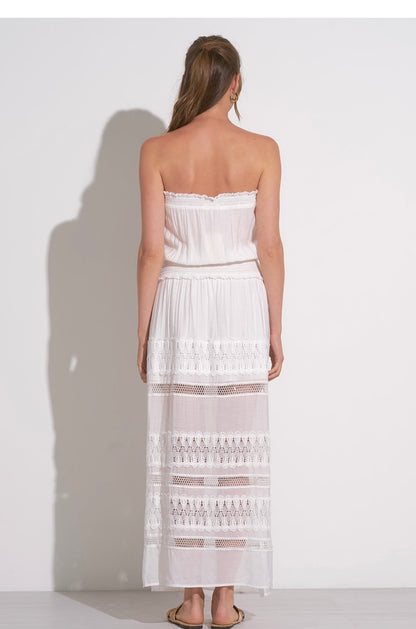 Smocked Waist Strapless Maxi Dress