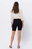 JB Hi-rise Black Cuffed Bermuda Shorts