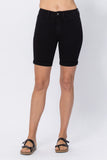 JB Hi-rise Black Cuffed Bermuda Shorts