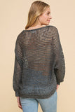 Open Weave V-Neck Sweater