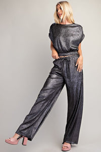 Glitzy Holiday Wide Leg Pants