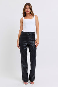 Judy Blue HW Tummy Control Faux Leather Pants