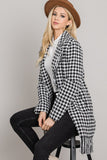 Houndstooth Tweed Coat