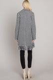 Houndstooth Tweed Coat