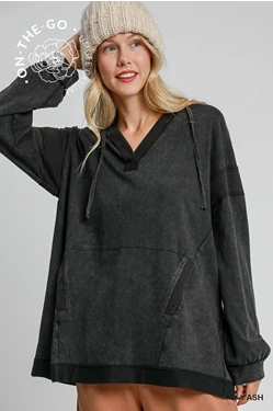 French Terry Tunic Hoodie