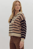 Color Block Knit Pullover