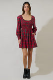 Smocked Holiday Mini Dress