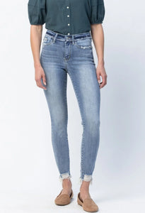 Judy Blue Mid Rise Released Waist Skinny