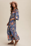 Floral Front Knot Maxi Dress