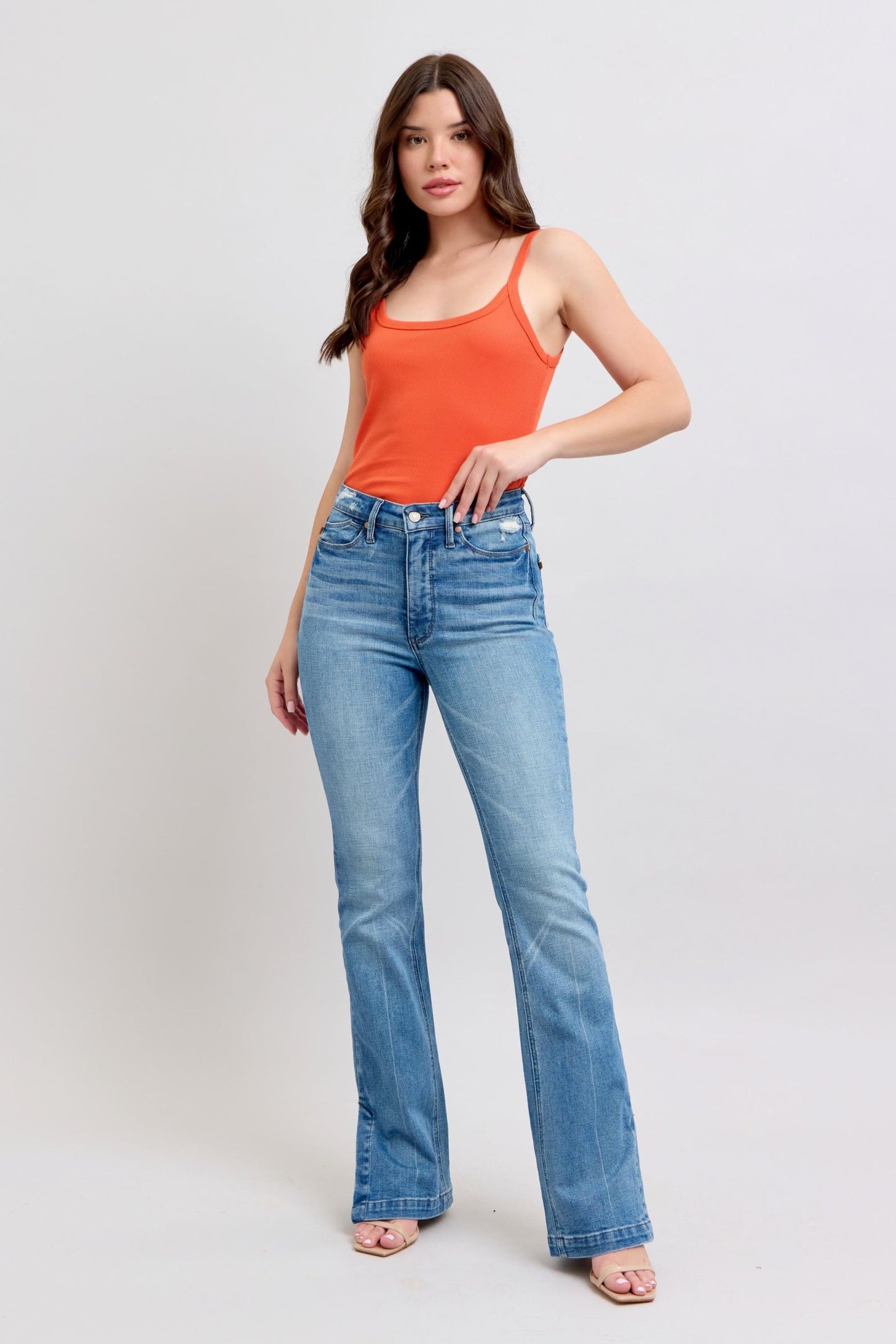 Judy Blue HW Tummy Control Vintage Side Slit Bootcut