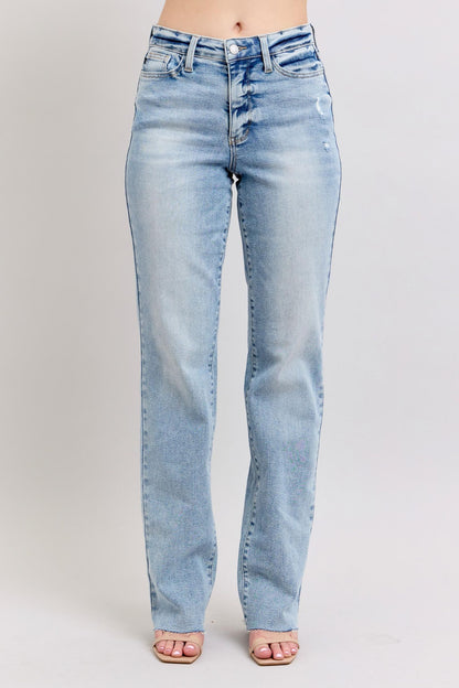 Judy Blue Mid Rise Light Wash Dad Jean