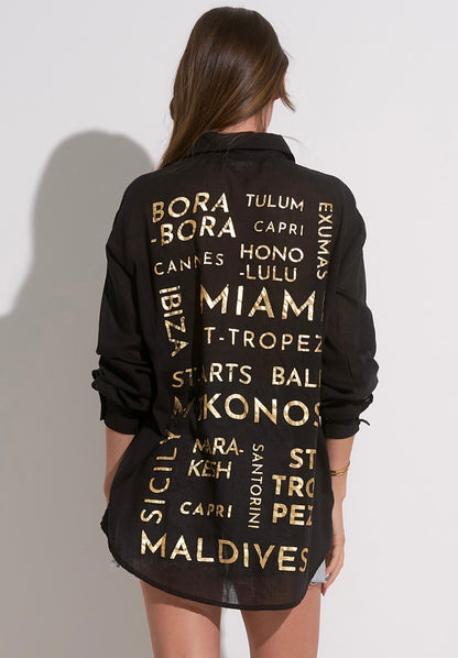 Where To? Button Down Top