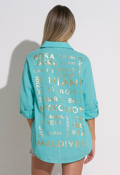 Where To? Button Down Top