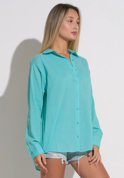Where To? Button Down Top