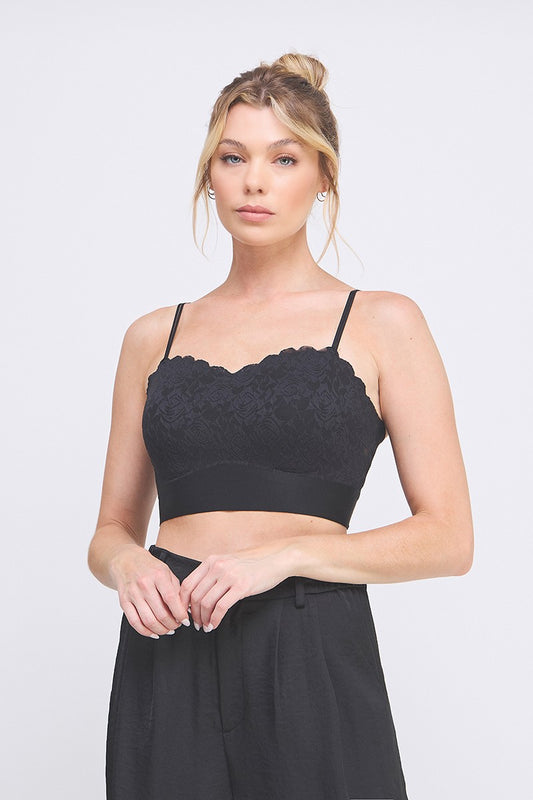 Rose Knit Lace Bralette