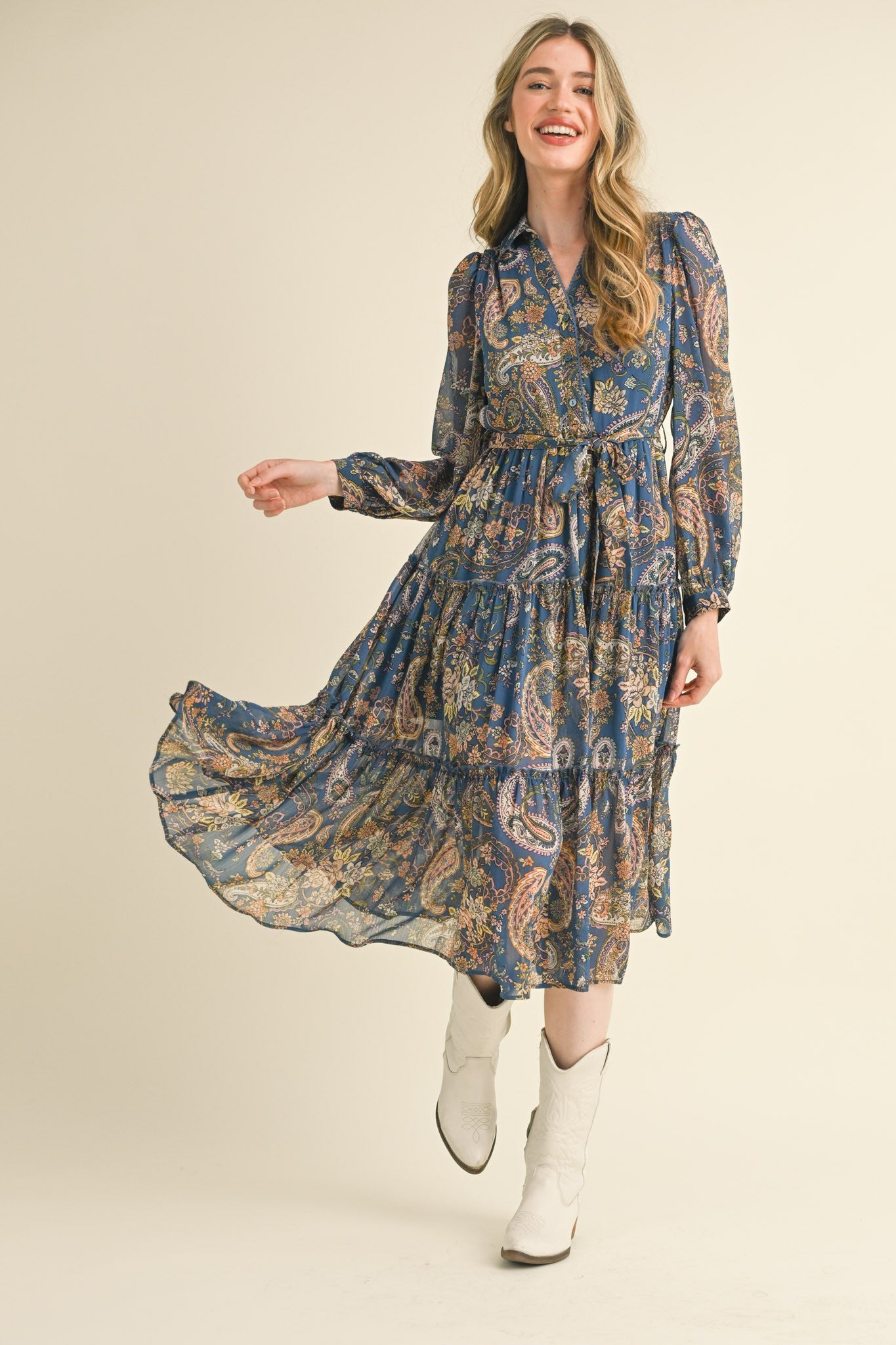 Pretty in Paisley Midi Dress