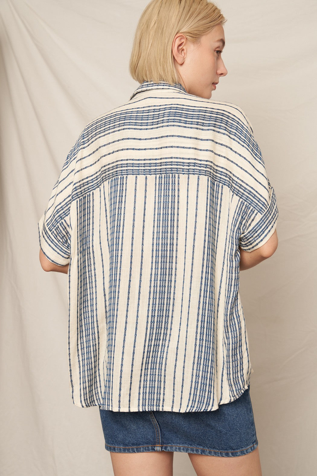 Striped Button Down Top
