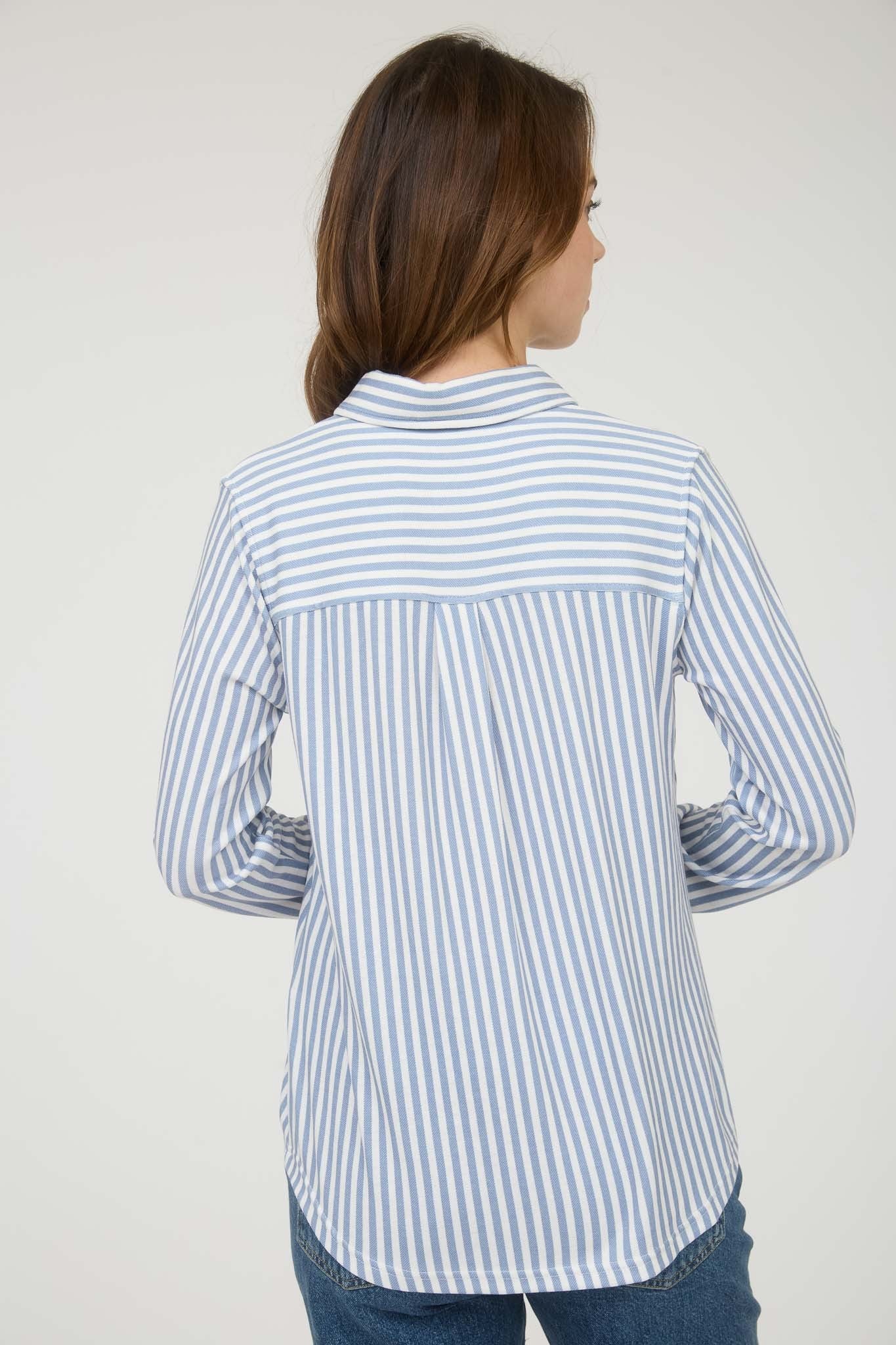Soft in Stripes Button Down Top
