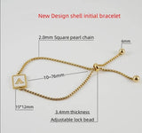 Brass & opulence initial bracelet