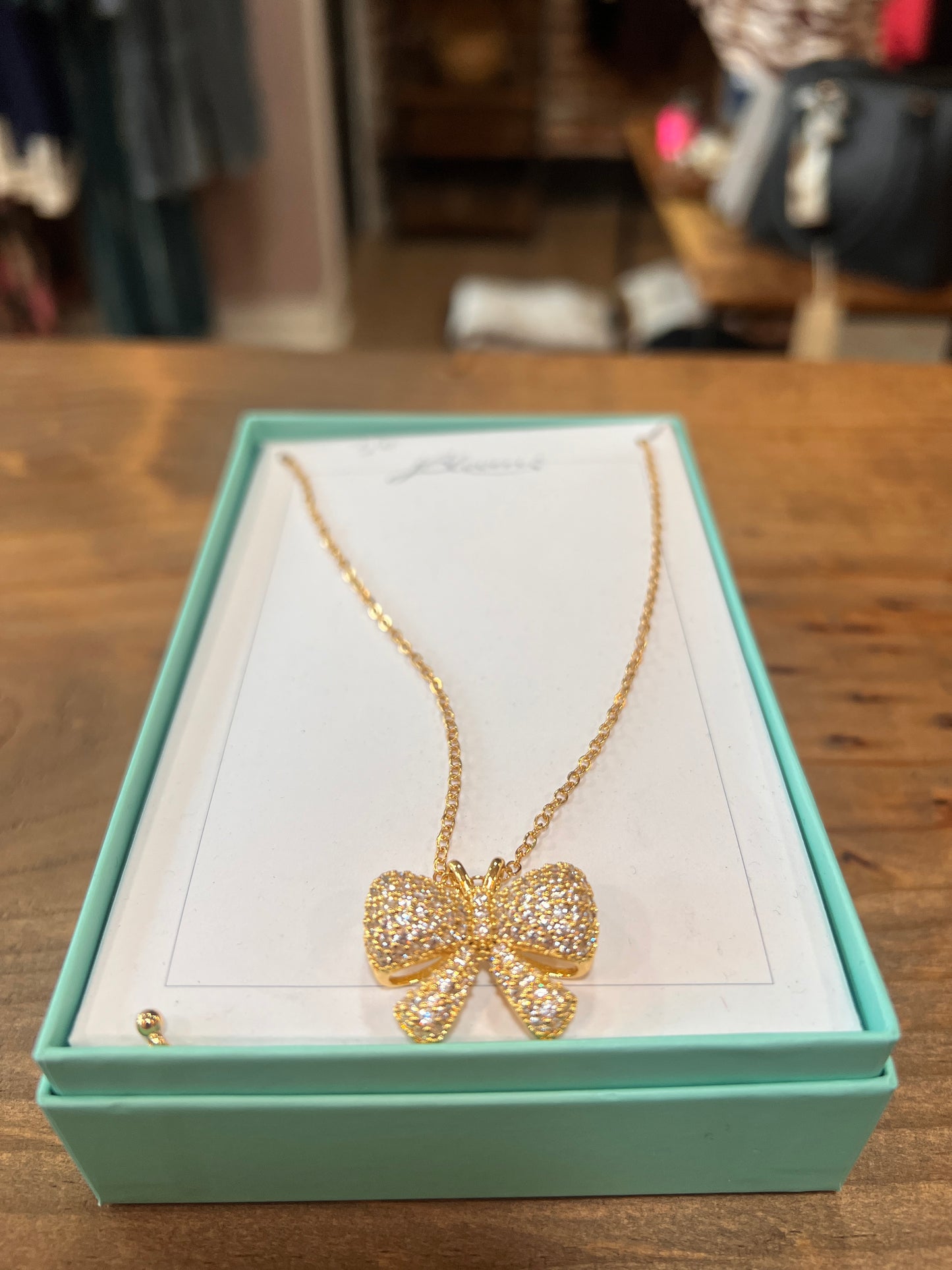 jBloom Gold Bow Necklace