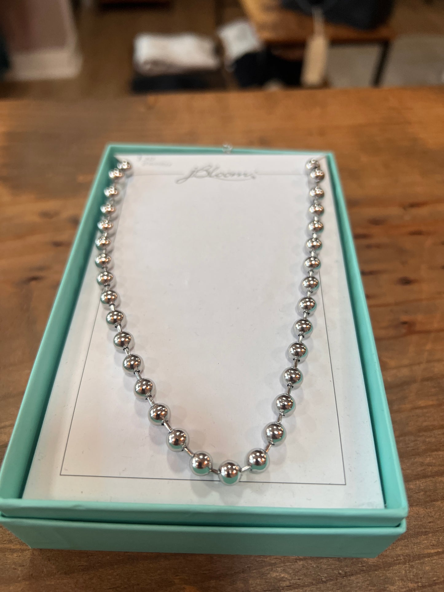 jBloom Silver Ball Necklace