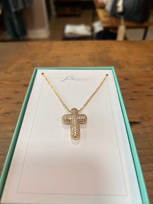 jBloom Gold Crystal Necklace