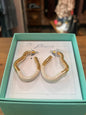 jBloom Gold & White Hoops