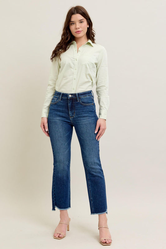 Judy Blue High Rise Dark Wash Kick Flare