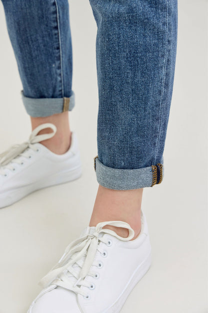 Hi-Rise Bleach Splash BF Jean