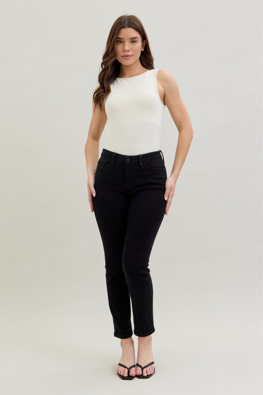Judy Blue Mid Rise Black Slim Fit