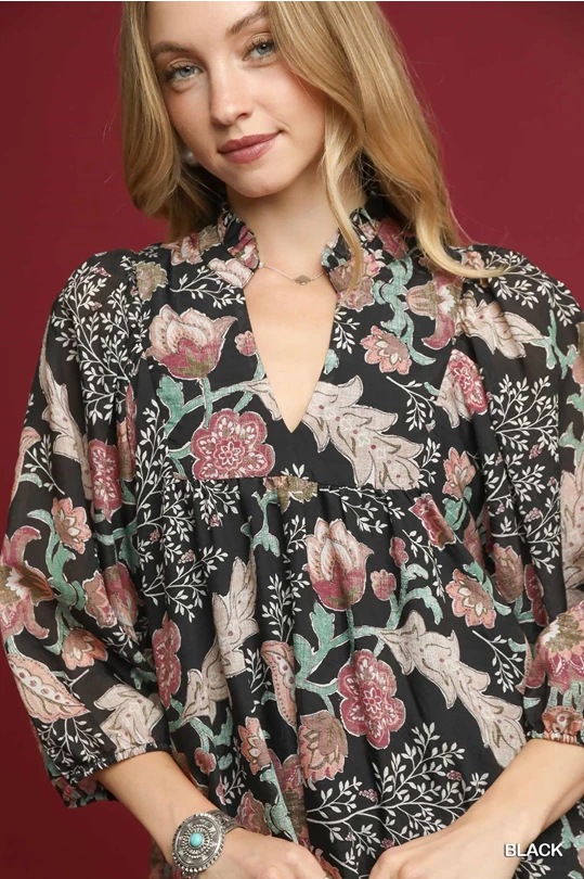 Fall for Florals Mini Dress