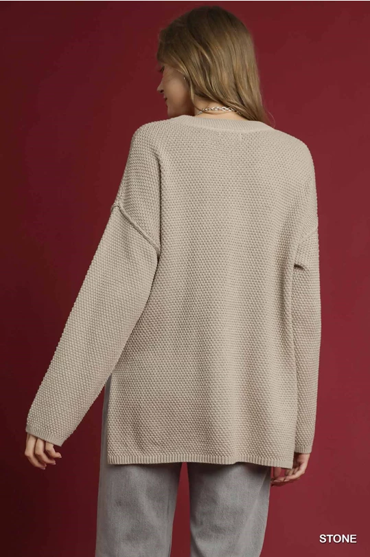 HOT in Henley Knit Sweater