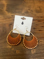 Brown Leather Earrings