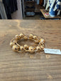 Gold Wired Large Bead Stretch Bracelets (set of 3)