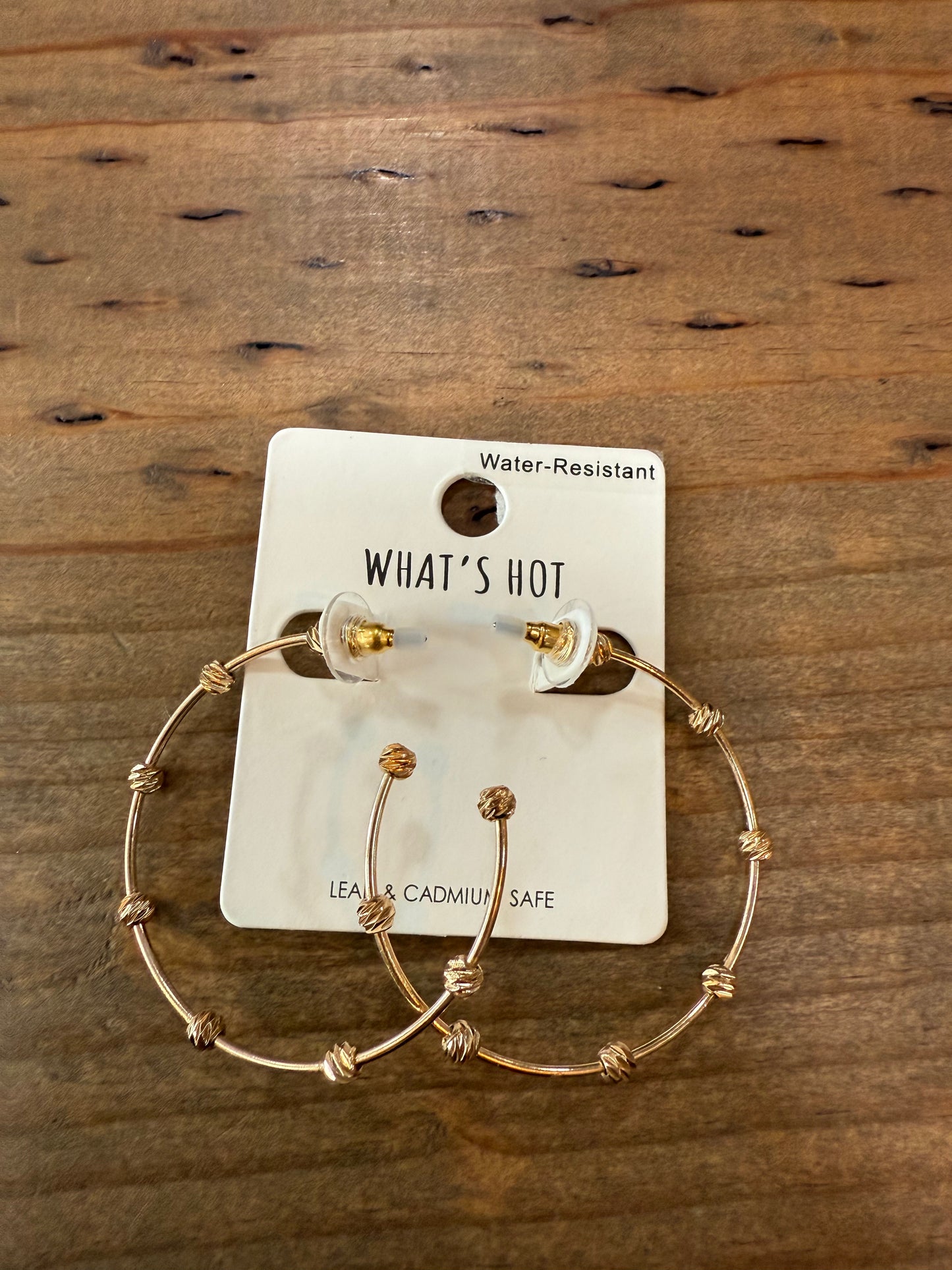 Textured Ball Hoop Earrings