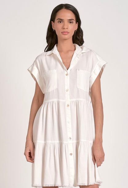 White Button Down Dress