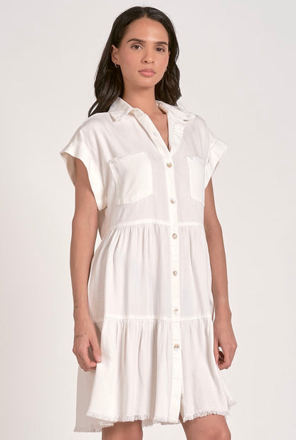 White Button Down Dress