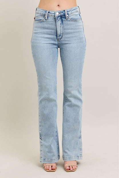 Judy Blue HW Vintage Tummy Control Side Slit Bootcut