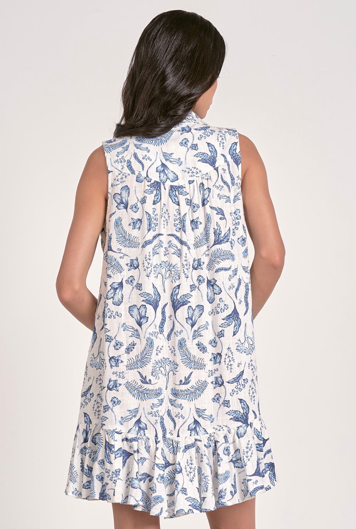 Sleeveless Collared Button Down Dress