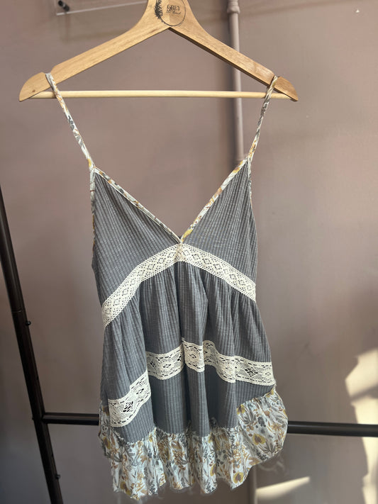 Ribbed Spaghetti Strap Tank Top