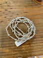 Set of 5 Silver Stretch Bead Bracelet