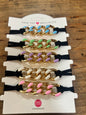 5pc Gold Hair Tie Bracelet