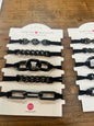 5pc Black Hair Tie Bracelet